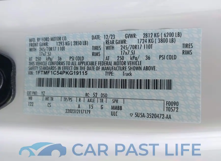 1FTMF1C54PKG19115# 9