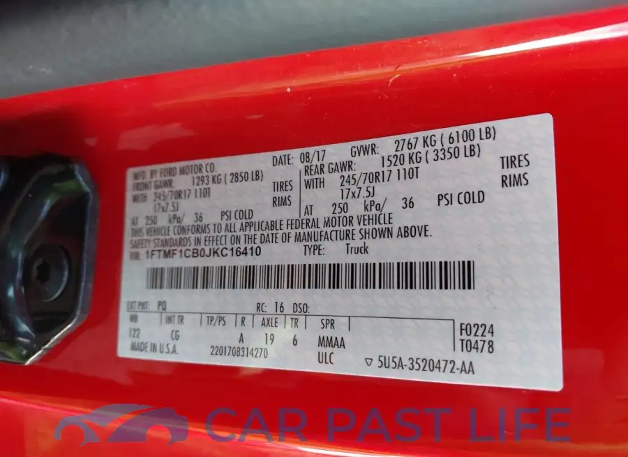 1FTMF1CB0JKC16410# 9