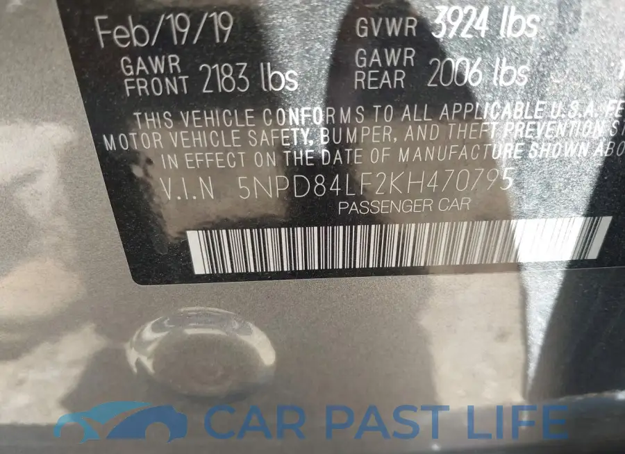 5NPD84LF2KH470795# 9