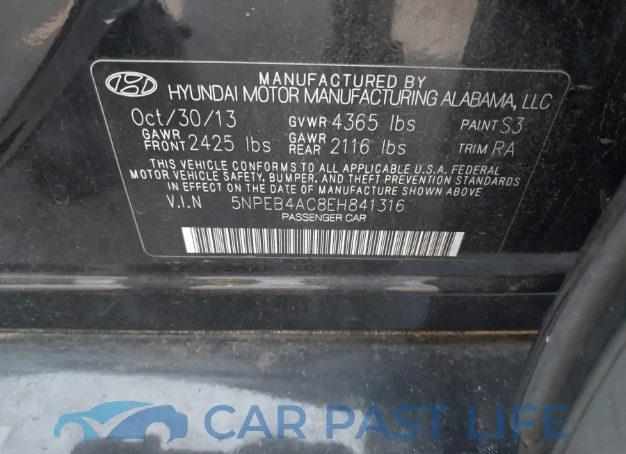 5NPEB4AC8EH841316# 9