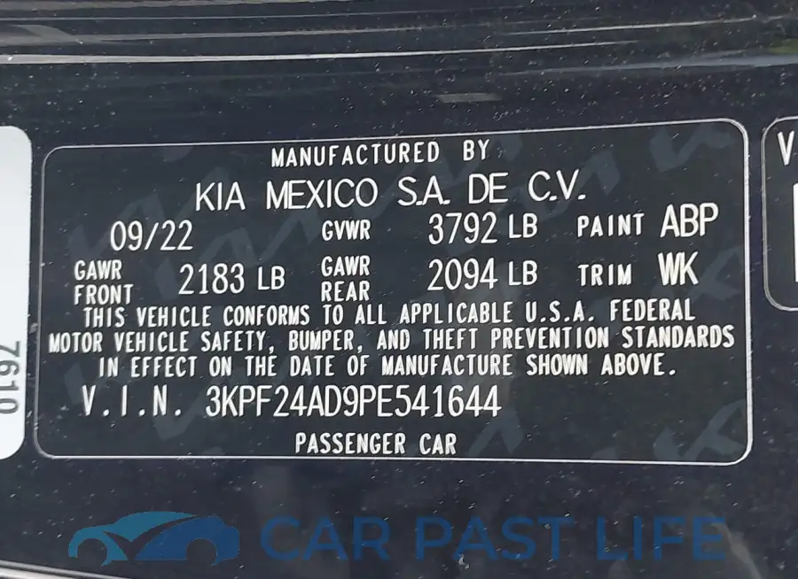 3KPF24AD9PE541644# 9
