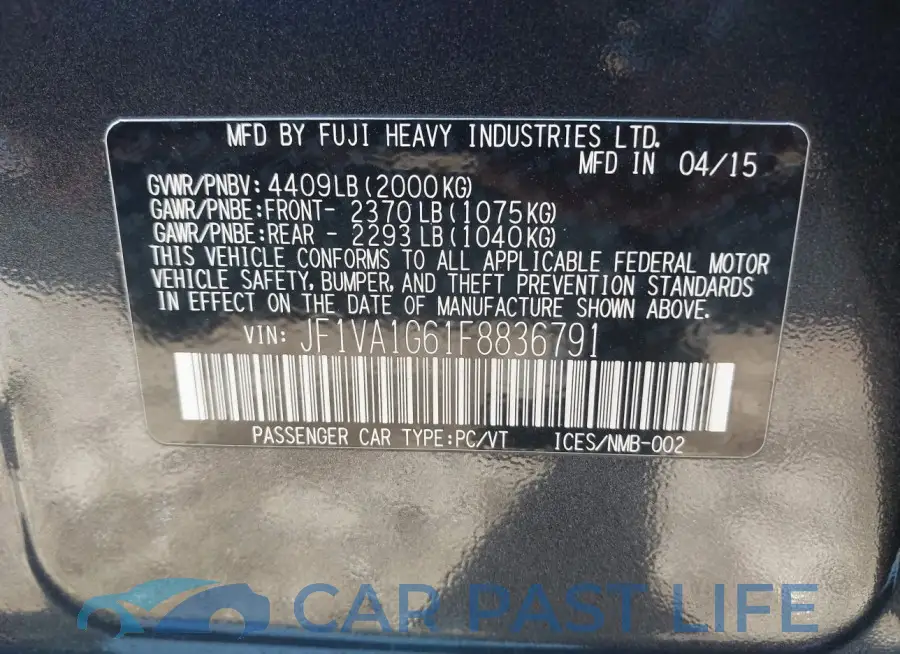 JF1VA1G61F8836791# 9