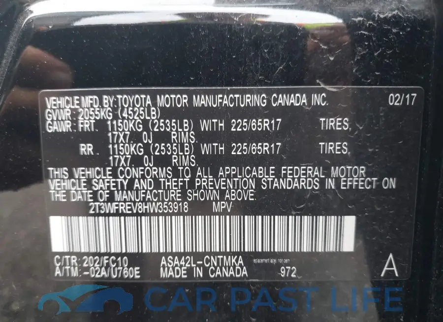2T3WFREV8HW353918# 9