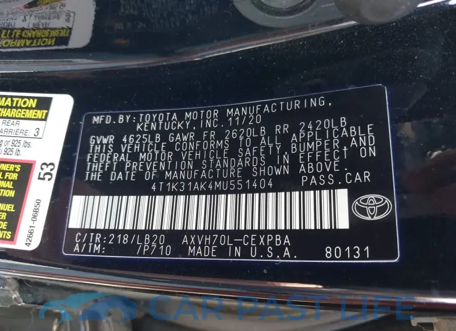 4T1K31AK4MU551404# 9
