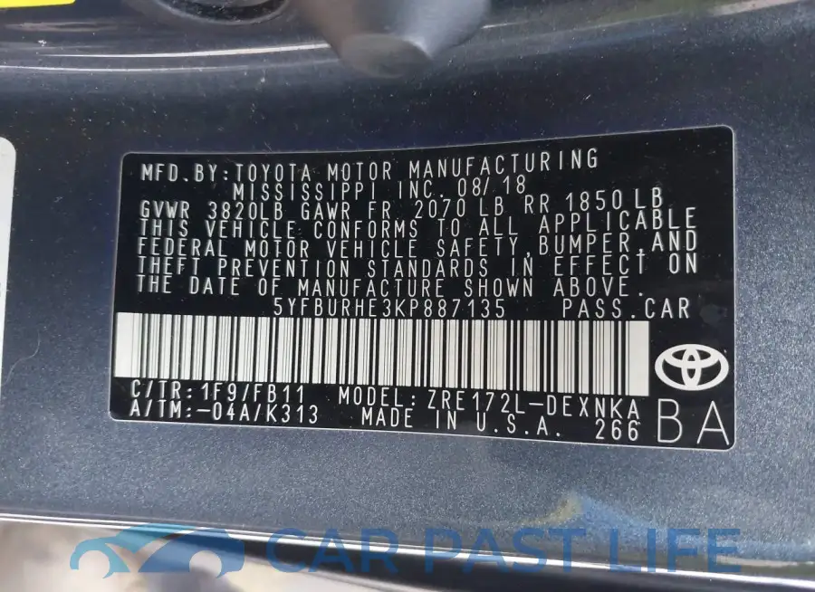 5YFBURHE3KP887135# 9