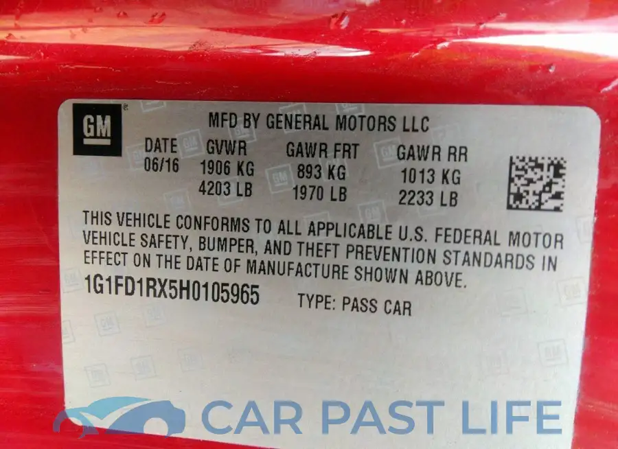 1G1FD1RX5H0105965# 9