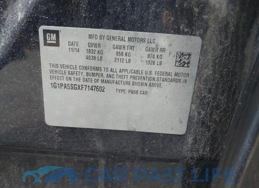 1G1PA5SGXF7147602# 9