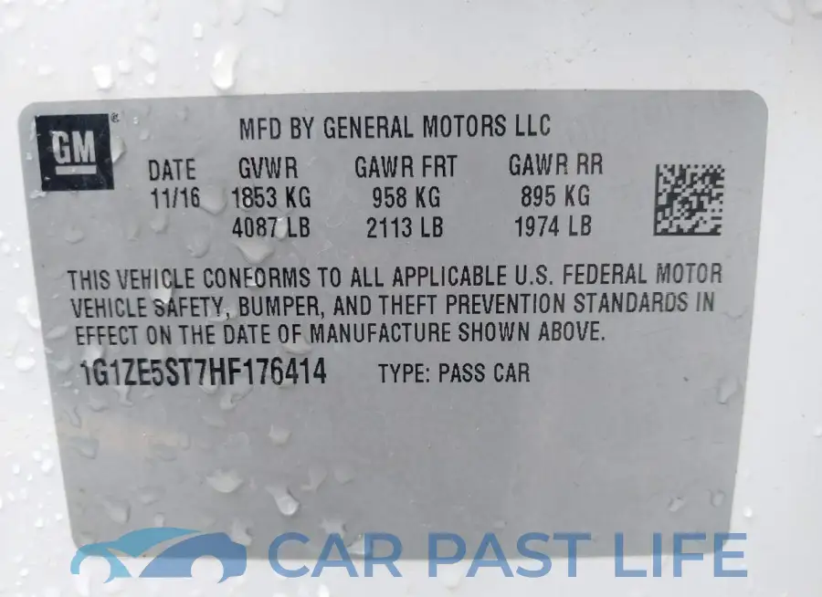 1G1ZE5ST7HF176414# 9