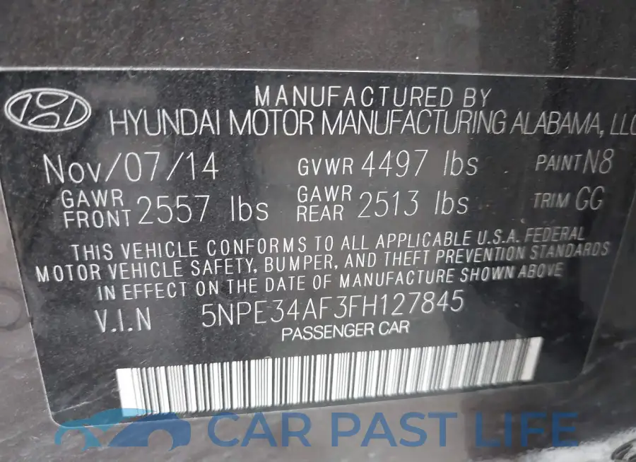 5NPE34AF3FH127845# 9