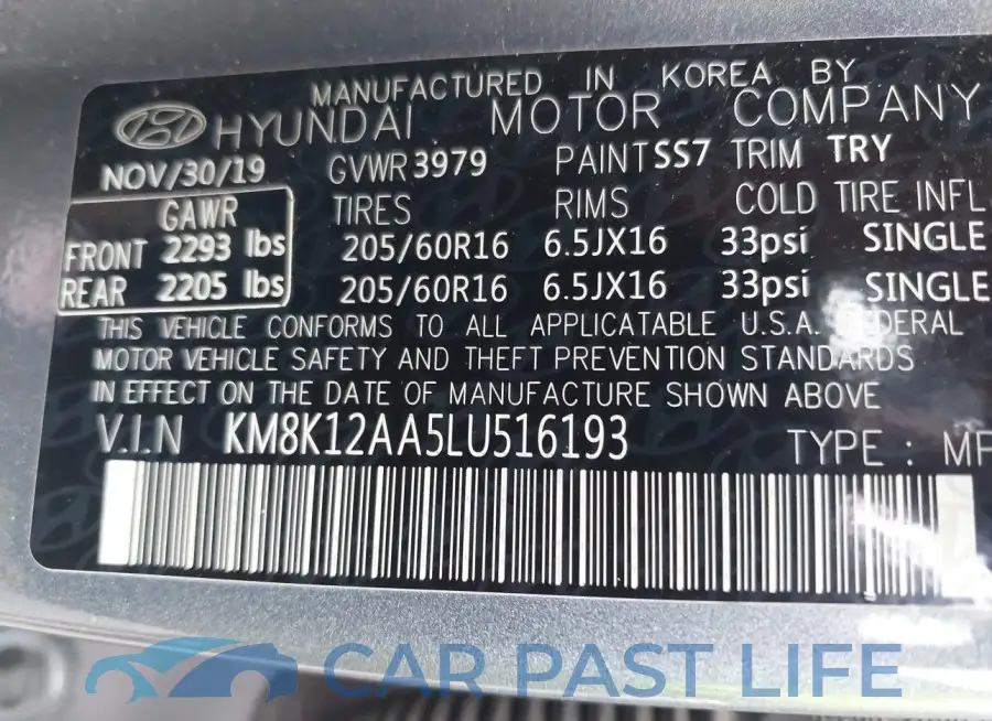 KM8K12AA5LU516193# 9