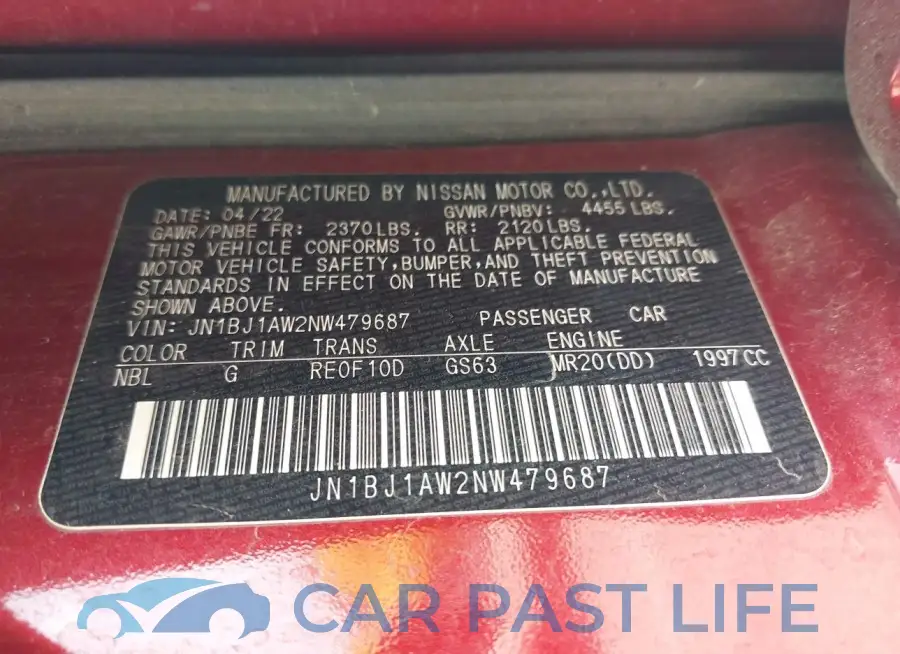JN1BJ1AW2NW479687# 9