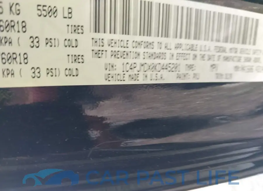 1C4PJMDX0KD445201# 9