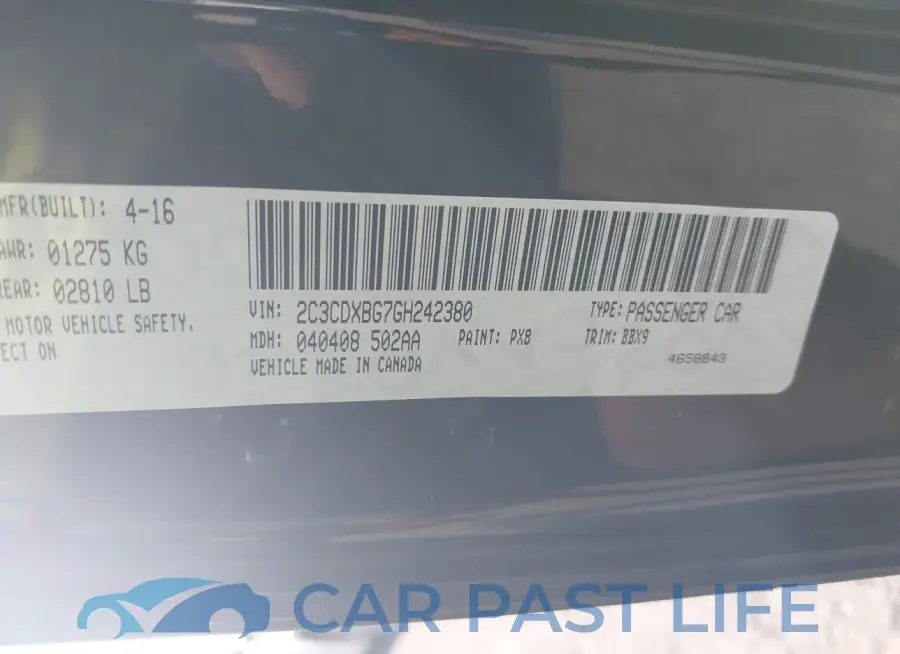 2C3CDXBG7GH242380# 9