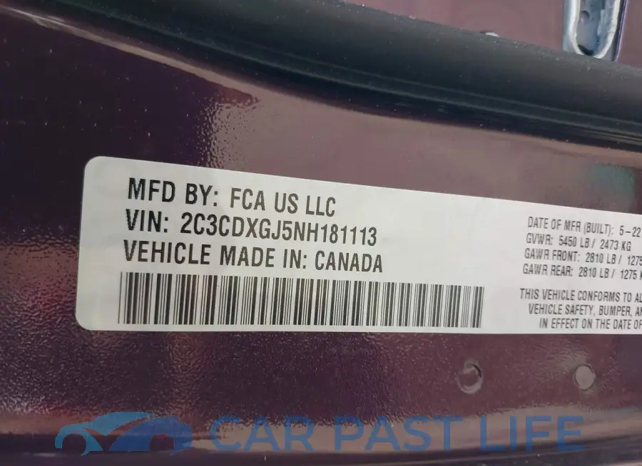 2C3CDXGJ5NH181113# 9
