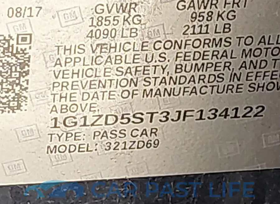 1G1ZD5ST3JF134122# 9