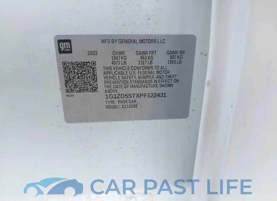 1G1ZD5STXPF122431# 9