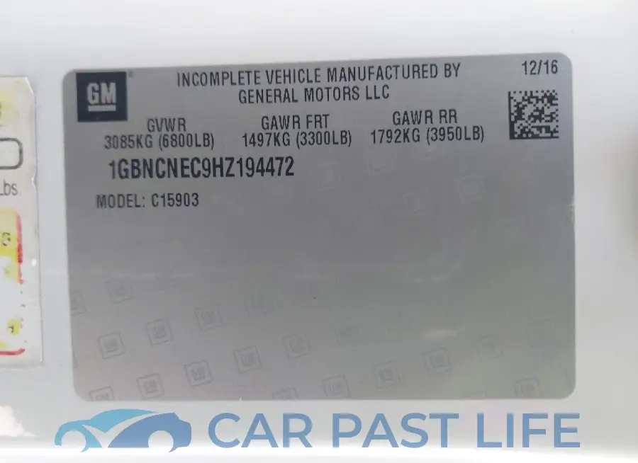 1GBNCNEC9HZ194472# 9