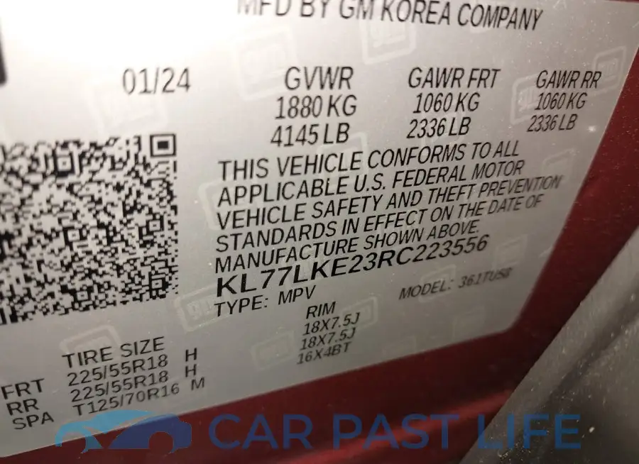 KL77LKE23RC223556# 9