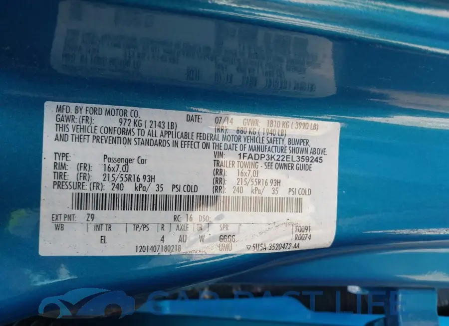 1FADP3K22EL359245# 9