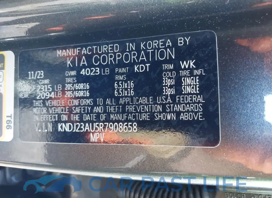 KNDJ23AU5R7908658# 9