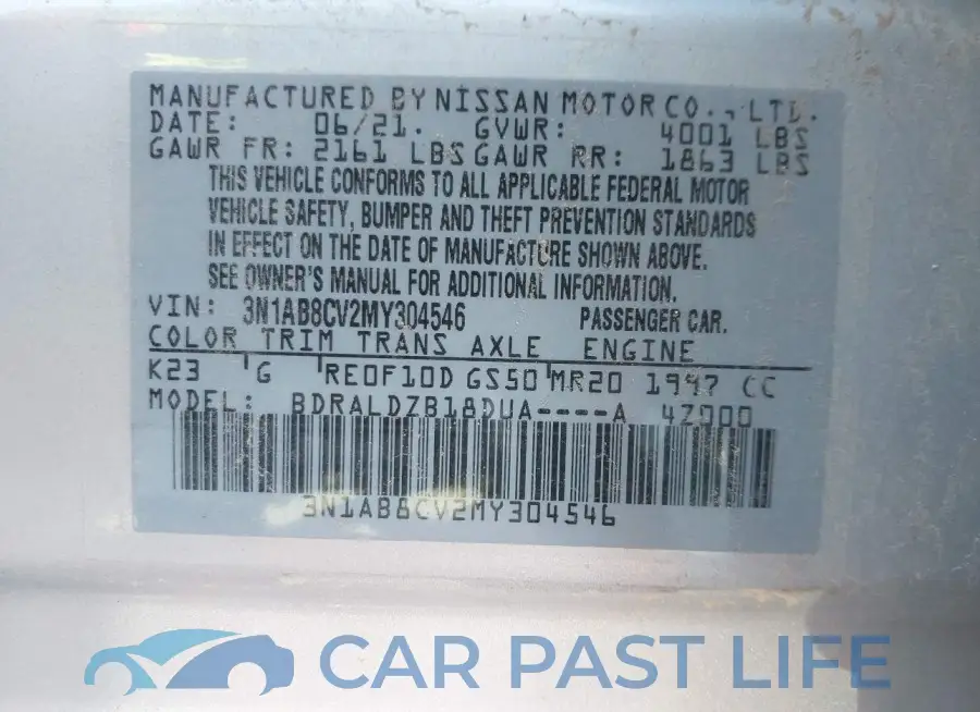 3N1AB8CV2MY304546# 9