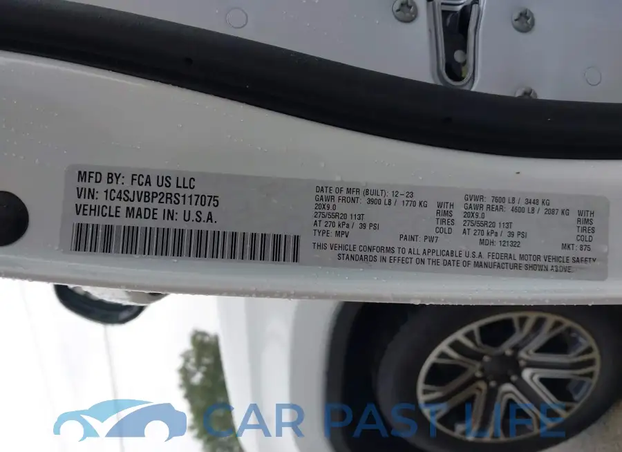 1C4SJVBP2RS117075# 9