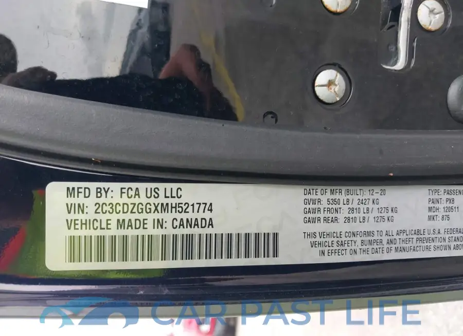 2C3CDZGGXMH521774# 9