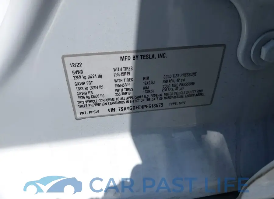 7SAYGDEE4PF618575# 9
