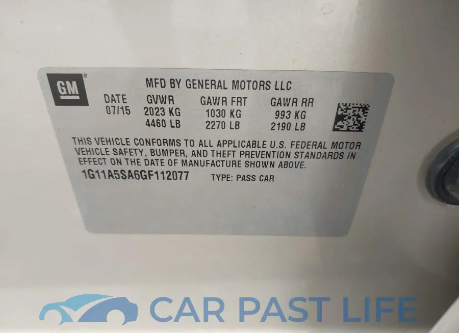 1G11A5SA6GF112077# 9