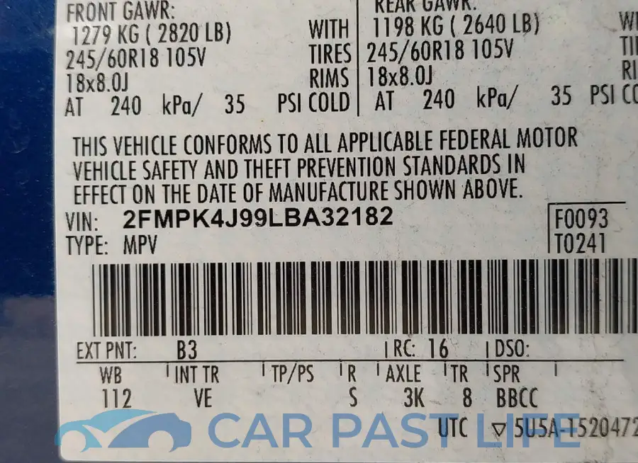 2FMPK4J99LBA32182# 9