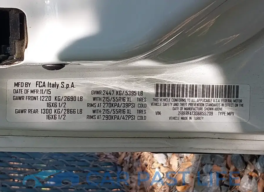 ZFBERFAT3G6B55209# 9