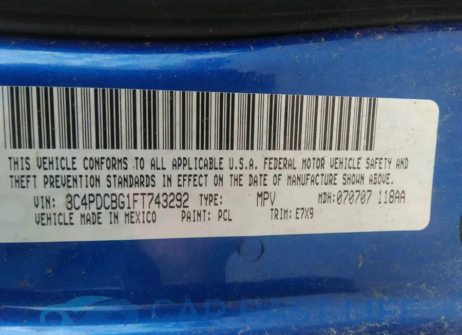 3C4PDCBG1FT743292# 9