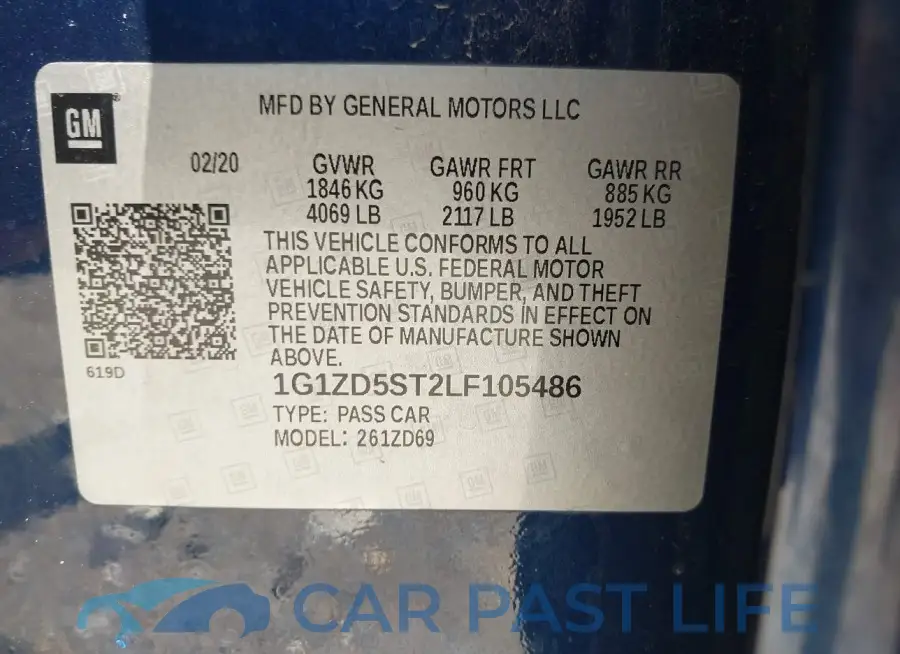 1G1ZD5ST2LF105486# 9