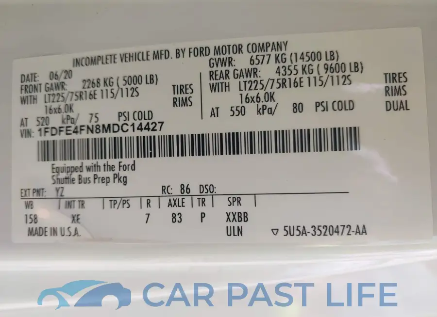 1FDFE4FN8MDC14427# 8