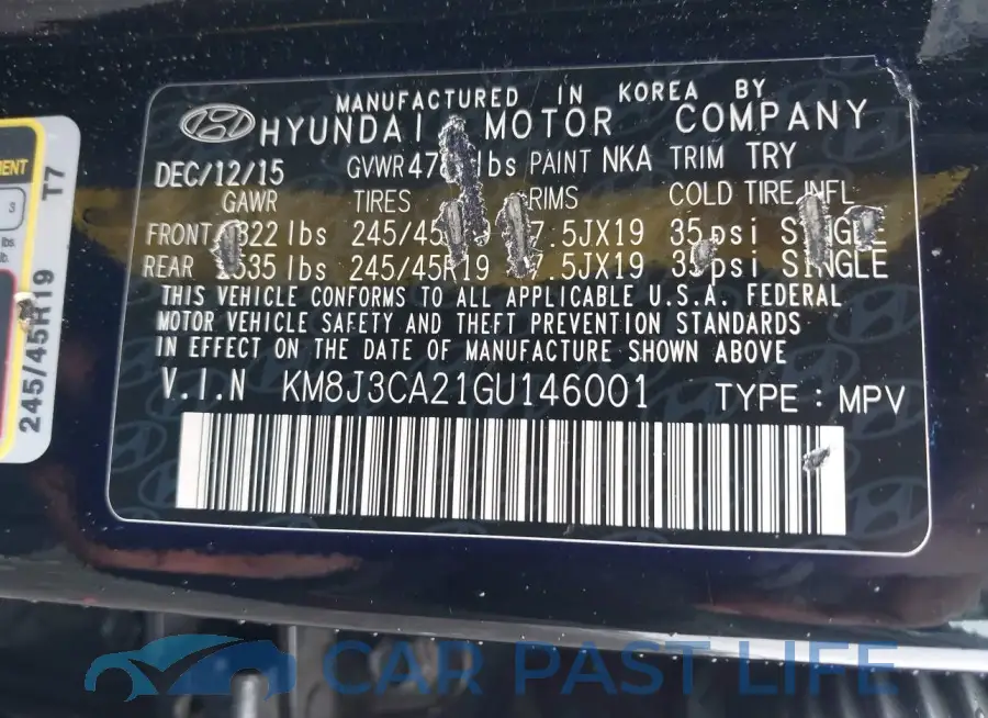 KM8J3CA21GU146001# 9