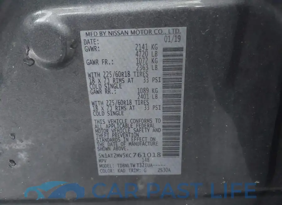 5N1AT2MV5KC761018# 9