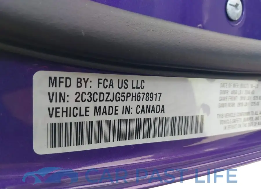 2C3CDZJG5PH678917# 9