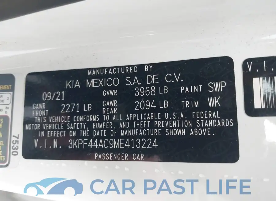 3KPF44AC9ME413224# 9