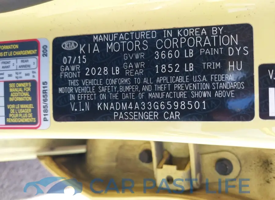 KNADM4A33G6598501# 9
