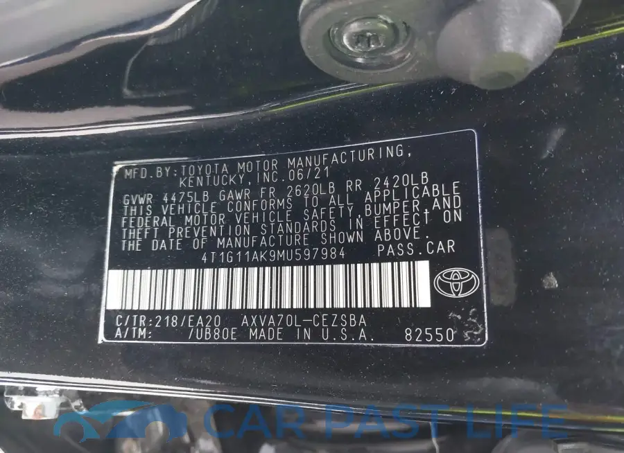4T1G11AK9MU597984# 9