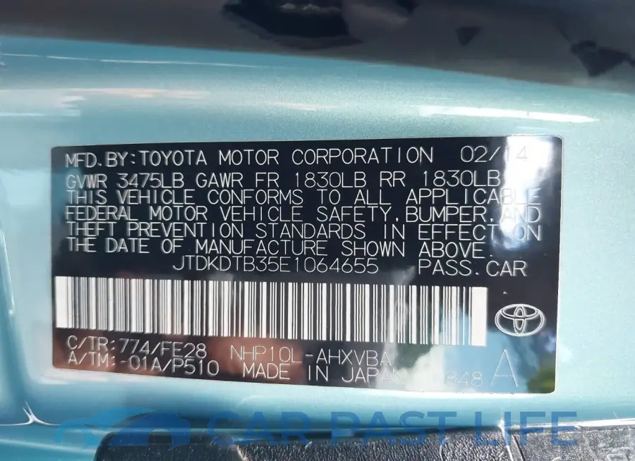 JTDKDTB35E1064655# 9