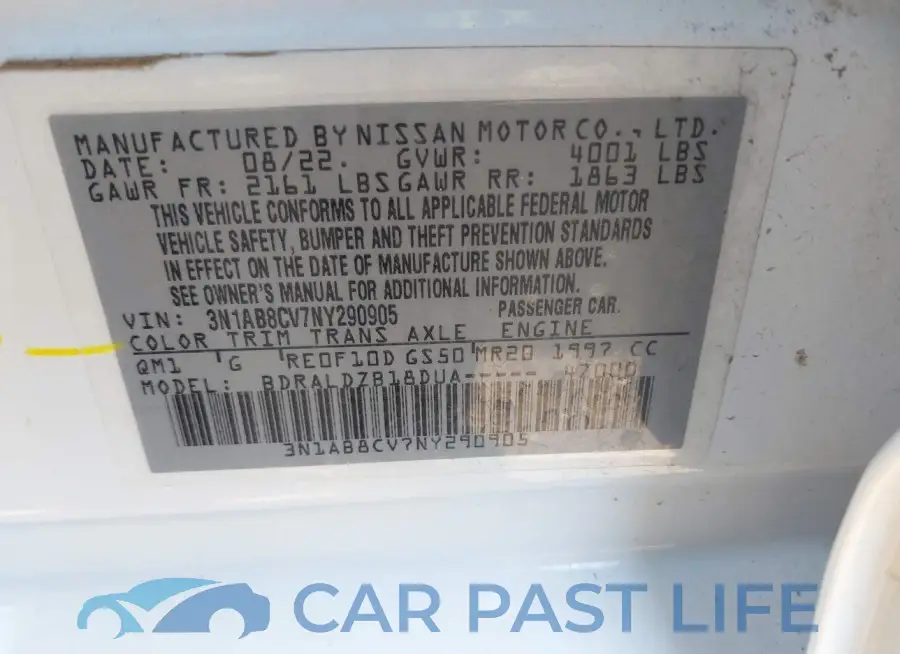 3N1AB8CV7NY290905# 9