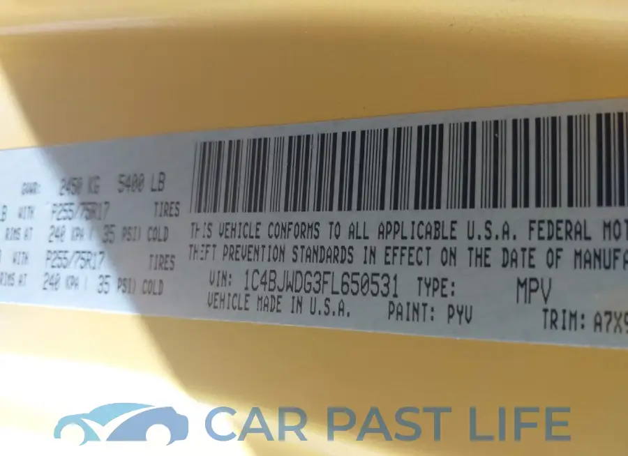 1C4BJWDG3FL650531# 9