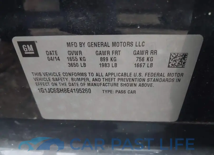 1G1JC6SH8E4195260# 9