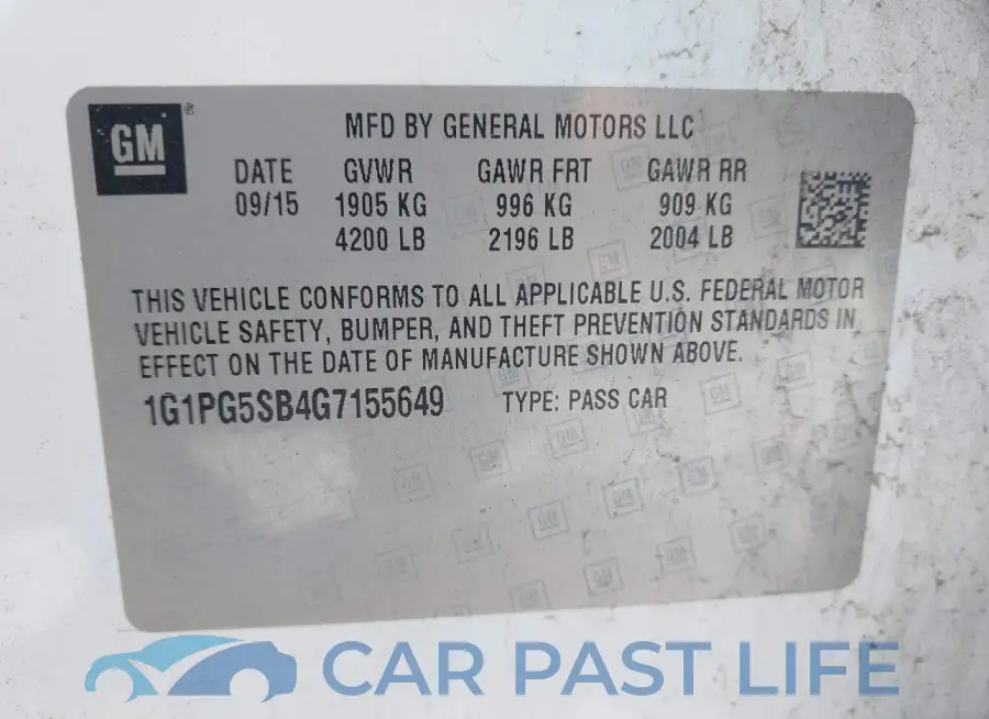 1G1PG5SB4G7155649# 9