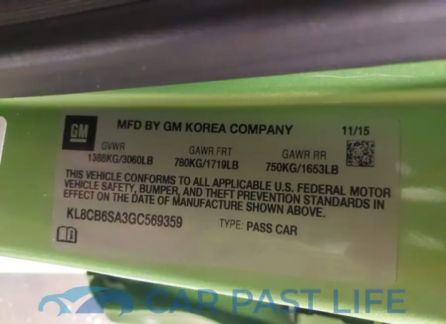 KL8CB6SA3GC569359# 9