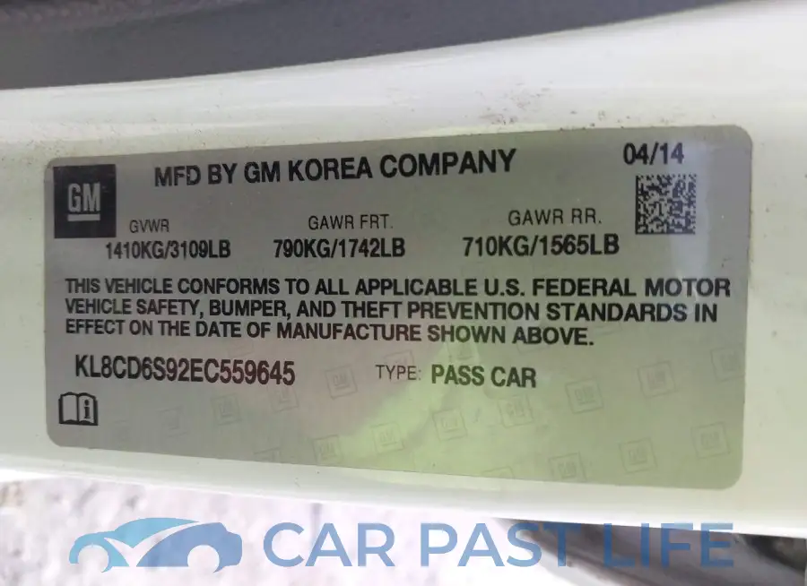 KL8CD6S92EC559645# 9