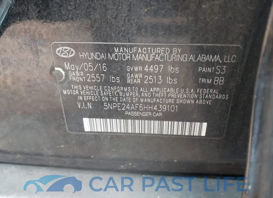 5NPE24AF6HH439101# 9