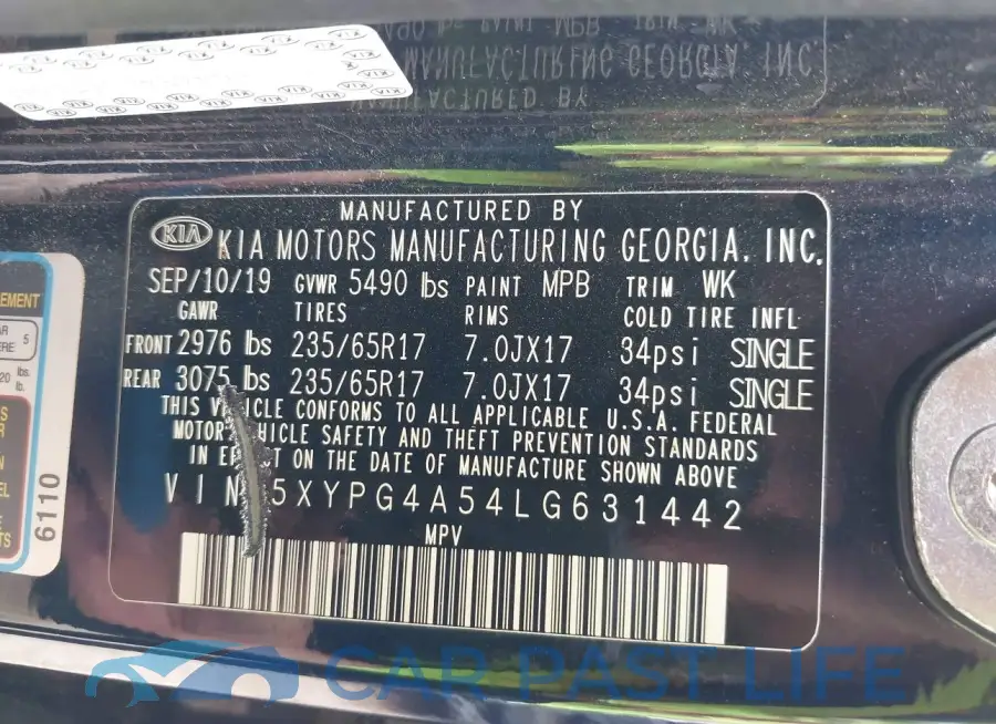 5XYPG4A54LG631442# 9