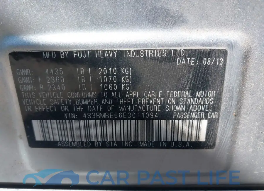4S3BMBE66E3011094# 9